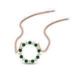 Load image into Gallery viewer, round-open-circle-1-carat-emerald-pendant-in-FDPD11271GEMGR-1.00CT-NL-RG
