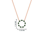 Load image into Gallery viewer, round-open-circle-1-carat-emerald-pendant-in-FDPD11271GEMGR-1.00CT-NL-RG
