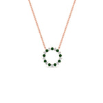 Load image into Gallery viewer, round-open-circle-1-carat-emerald-pendant-in-FDPD11271GEMGR-1.00CT-NL-RG
