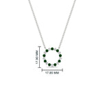 Load image into Gallery viewer, round-open-circle-1-carat-emerald-pendant-in-FDPD11271GEMGR-1.00CT-NL-WG
