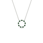 Load image into Gallery viewer, round-open-circle-1-carat-emerald-pendant-in-FDPD11271GEMGR-1.00CT-NL-WG
