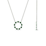 Load image into Gallery viewer, round-open-circle-1-carat-emerald-pendant-in-FDPD11271GEMGR-1.00CT-NL-WG
