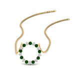 Load image into Gallery viewer, round-open-circle-1-carat-emerald-pendant-in-FDPD11271GEMGR-1.00CT-NL-YG
