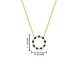 Load image into Gallery viewer, round-open-circle-1-carat-emerald-pendant-in-FDPD11271GEMGR-1.00CT-NL-YG
