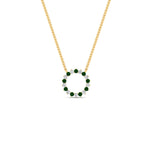 Load image into Gallery viewer, round-open-circle-1-carat-emerald-pendant-in-FDPD11271GEMGR-1.00CT-NL-YG
