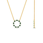 Load image into Gallery viewer, round-open-circle-1-carat-emerald-pendant-in-FDPD11271GEMGR-1.00CT-NL-YG
