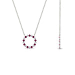 Load image into Gallery viewer, round-open-circle-1-carat-pink-sapphire-pendant-in-FDPD11271GSADRPI-1.00CT-NL-WG
