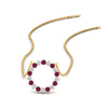 Load image into Gallery viewer, round-open-circle-1-carat-pink-sapphire-pendant-in-FDPD11271GSADRPI-1.00CT-NL-YG