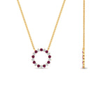 Load image into Gallery viewer, round-open-circle-1-carat-pink-sapphire-pendant-in-FDPD11271GSADRPI-1.00CT-NL-YG
