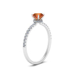 Load image into Gallery viewer, round-orange-sapphire-and-halo-engagement-ring-in-white-gold-FD9168RORGSAOR-NL-WG-GS.jpg