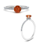 Load image into Gallery viewer, round-orange-sapphire-and-halo-engagement-ring-in-white-gold-FD9168RORGSAOR-NL-WG-GS.jpg