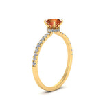 Load image into Gallery viewer, round-orange-sapphire-and-halo-engagement-ring-in-yellow-gold-FD9168RORGSAOR-NL-YG-GS.jpg