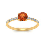 Load image into Gallery viewer, round-orange-sapphire-and-halo-engagement-ring-in-yellow-gold-FD9168RORGSAOR-NL-YG-GS.jpg
