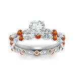 Load image into Gallery viewer, round-orange-sapphire-floating-marquise-accent-ring-with-eternity-wedding-band-in-white-gold-FDEWB9398ROGSAORANGLE5-NL-WG.jpg?v=1758802330

