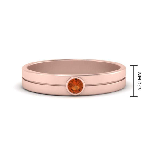 Round Inlay High Polish Mens Engagement Ring