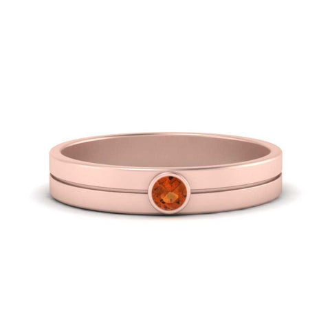Round Inlay High Polish Mens Engagement Ring