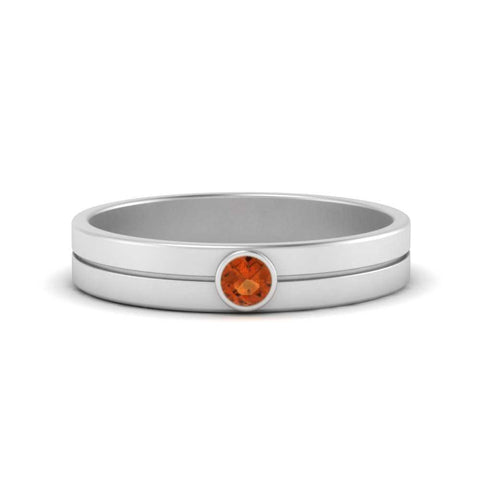 Round Inlay High Polish Mens Engagement Ring