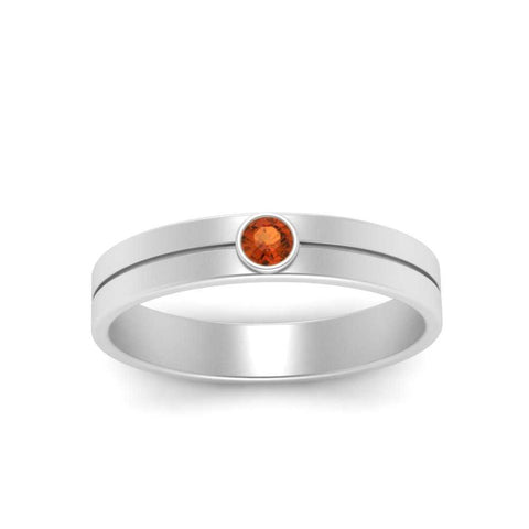 Round Inlay High Polish Mens Engagement Ring