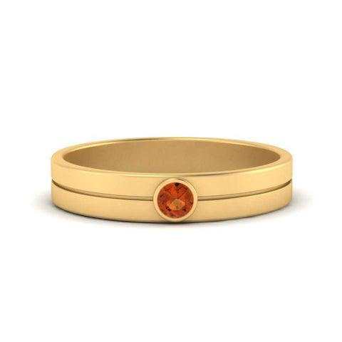 Round Inlay High Polish Mens Engagement Ring