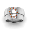 Load image into Gallery viewer, round-orange-sapphire-wedding-band-with-white-diamond-in-14K-white-gold-FD1144BGSAOR-NL-WG.jpg