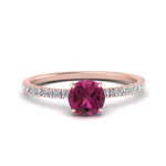Load image into Gallery viewer, round-pink-sapphire-and-halo-engagement-ring-in-rose-gold-FD9168RORGSADRPI-NL-RG-GS.jpg