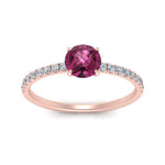Load image into Gallery viewer, round-pink-sapphire-and-halo-engagement-ring-in-rose-gold-FD9168RORGSADRPI-NL-RG-GS.jpg