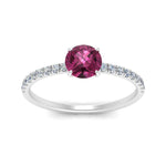 Load image into Gallery viewer, round-pink-sapphire-and-halo-engagement-ring-in-white-gold-FD9168RORGSADRPI-NL-WG-GS.jpg