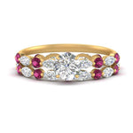 Load image into Gallery viewer, round-pink-sapphire-floating-marquise-accent-ring-with-eternity-wedding-band-in-yellow-gold-FDEWB9398ROGSADRPI-NL-YG.jpg?v=1758802329
