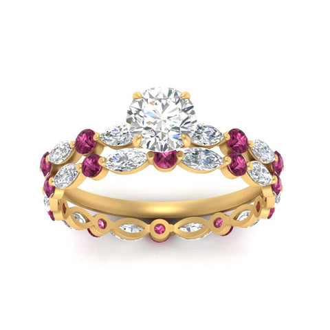 round-pink-sapphire-floating-marquise-accent-ring-with-eternity-wedding-band-in-yellow-gold-FDEWB9398ROGSADRPIANGLE5-NL-YG.jpg?v=1758802262