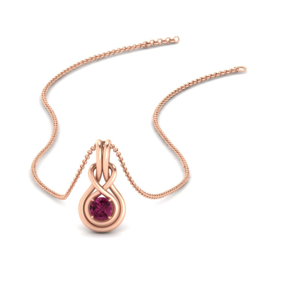 round-pink-sapphire-solitaire-infinity-knot-pendant-in-rose-gold