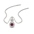 Thumbnail 36 - round-pink-sapphire-solitaire-infinity-knot-pendant-in-white-gold
