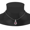 Thumbnail 40 - round-pink-sapphire-solitaire-infinity-knot-pendant-in-white-gold