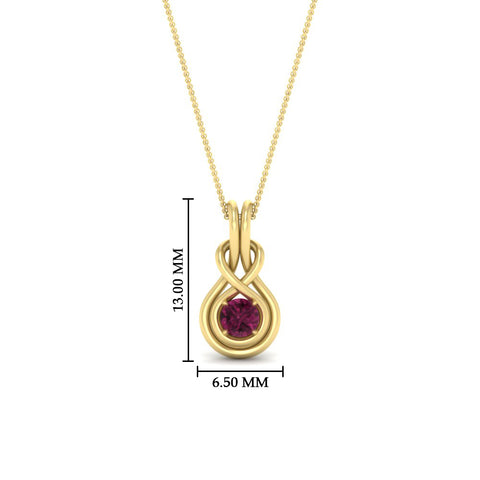 round-pink-sapphire-solitaire-infinity-knot-pendant-in-yellow-gold