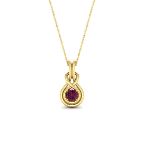 round-pink-sapphire-solitaire-infinity-knot-pendant-in-yellow-gold
