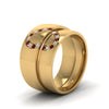 Load image into Gallery viewer, round-red-ruby-wedding-band-with-white-diamond-in-14K-yellow-gold-FD1144BGRUDR-NL-YG.jpg