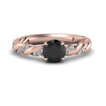 Load image into Gallery viewer, round-rope-black-diamond-engagement-ring-in-rose-gold-FD9127RORGBK-NL-RG-GS.jpg
