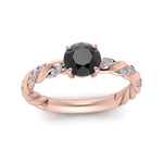 Load image into Gallery viewer, round-rope-black-diamond-engagement-ring-in-rose-gold-FD9127RORGBK-NL-RG-GS.jpg
