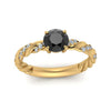 Load image into Gallery viewer, round-rope-black-diamond-engagement-ring-in-yellow-gold-FD9127RORGBK-NL-YG-GS.jpg