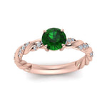 Load image into Gallery viewer, round-rope-emerald-engagement-ring-in-rose-gold-FD9127RORGEM-NL-RG-GS.jpg

