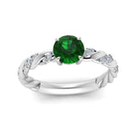 Load image into Gallery viewer, round-rope-emerald-engagement-ring-in-white-gold-FD9127RORGEM-NL-WG-GS.jpg
