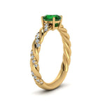 Load image into Gallery viewer, round-rope-emerald-engagement-ring-in-yellow-gold-FD9127RORGEM-NL-YG-GS.jpg
