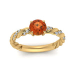 Load image into Gallery viewer, round-rope-orange-sapphire-engagement-ring-in-yellow-gold-FD9127RORGOS-NL-YG-GS.jpg
