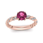 Load image into Gallery viewer, round-rope-pink-sapphire-engagement-ring-in-rose-gold-FD9127RORGPS-NL-RG-GS.jpg
