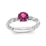Load image into Gallery viewer, round-rope-pink-sapphire-engagement-ring-in-white-gold-FD9127RORGPS-NL-WG-GS.jpg
