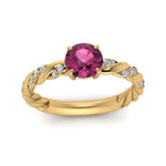 Load image into Gallery viewer, round-rope-pink-sapphire-engagement-ring-in-yellow-gold-FD9127RORGPS-NL-YG-GS.jpg
