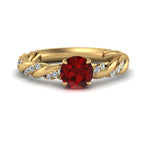 Load image into Gallery viewer, round-rope-ruby-engagement-ring-in-yellow-gold-FD9127RORGRD-NL-YG-GS.jpg
