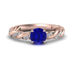 Load image into Gallery viewer, round-rope-sapphire-engagement-ring-in-rose-gold-FD9127RORGBS-NL-RG-GS.jpg
