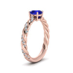 Load image into Gallery viewer, round-rope-sapphire-engagement-ring-in-rose-gold-FD9127RORGBS-NL-RG-GS.jpg

