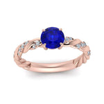 Load image into Gallery viewer, round-rope-sapphire-engagement-ring-in-rose-gold-FD9127RORGBS-NL-RG-GS.jpg
