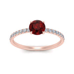Load image into Gallery viewer, round-ruby-and-halo-engagement-ring-in-rose-gold-FD9168RORGRUDR-NL-RG-GS.jpg